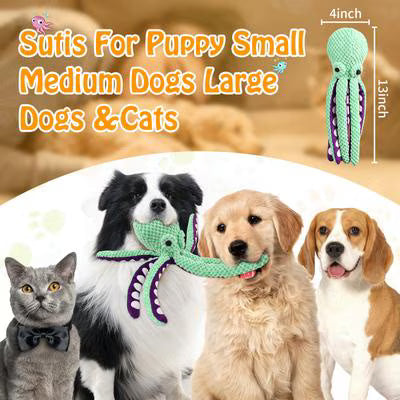 FUUFOME 13.5-in Plush Dog Toy, Green